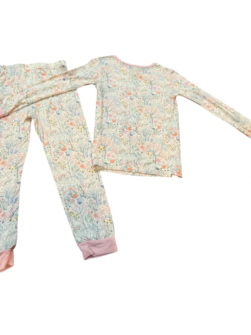 Magnetic Me Unicorn Floral Long Sleeve Bamboo Pajama Set 4t